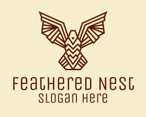 Feathers - Tribal Brown Bird logo design