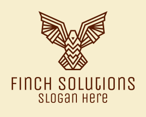 Tribal Brown Bird  logo design