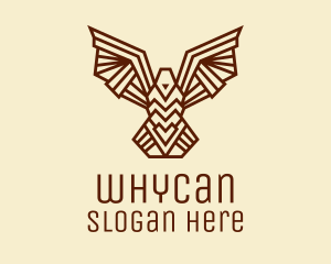 Flying - Tribal Brown Bird logo design