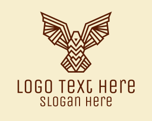 Pigeon - Tribal Brown Bird logo design