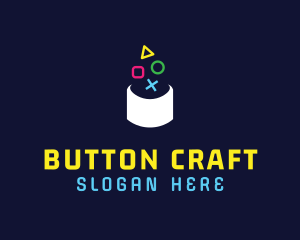 Gaming Cylinder Buttons logo design