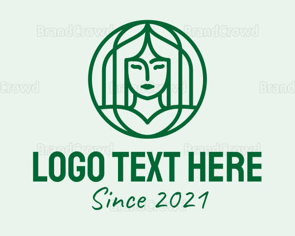 Green Outline Girl Logo