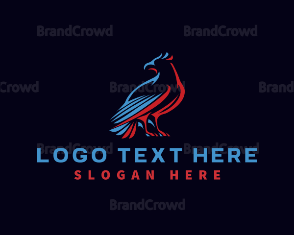 Wild Eagle Bird Logo