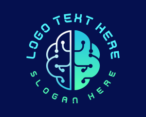 Artificial Intelligence - Artificial Intelligence Brain logo design