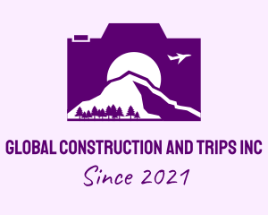 Trip - Purple Mountain Camera logo design