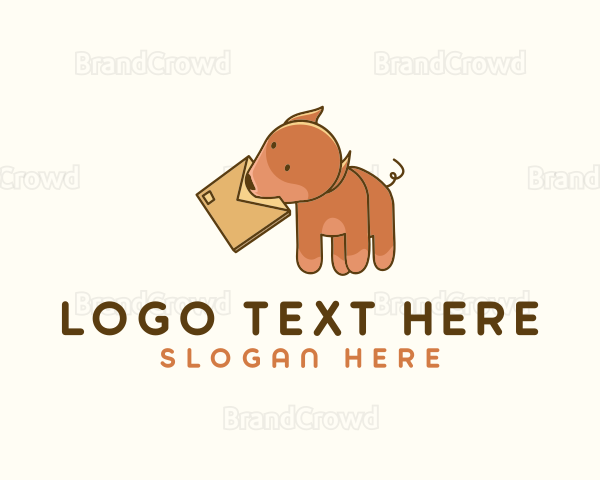 Dog Envelop Messenger Logo
