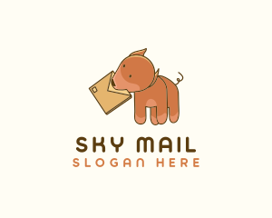 Dog Envelop Messenger logo design