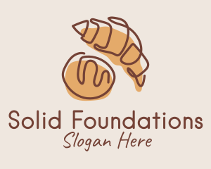 Croissant Bread Baker Logo