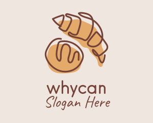 Croissant Bread Baker Logo