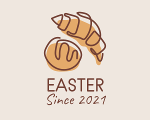 Doodle - Croissant Bread Baker logo design