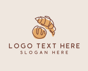 Bake - Croissant Bread Baker logo design