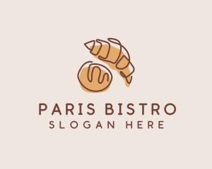 Croissant Bread Baker logo design