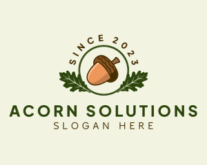 Acorn - Natural Acorn Nut logo design