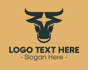 Bison - Wild Bull Star logo design