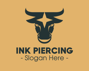 Piercing - Wild Bull Star logo design