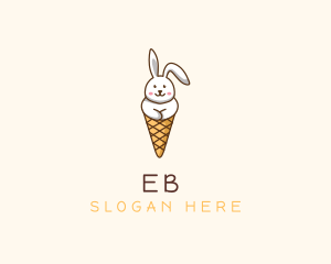 Bunny - Rabbit Ice Cream logo design