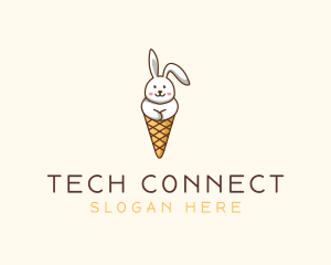 Ice Cream Store - Rabbit Ice Cream logo design