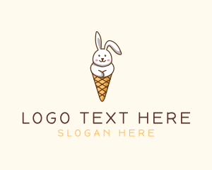 Sherbet - Rabbit Ice Cream logo design