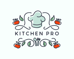 Chef Hat Kitchen Cook logo design