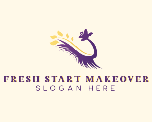 Makeover - Floral Eyelashes Makeup logo design
