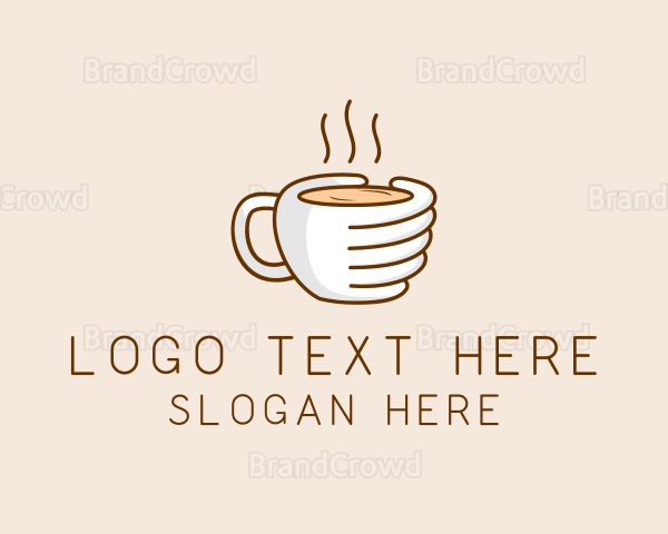 Hand Coffee Cup Logo