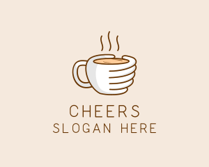 Hand Coffee Cup  Logo