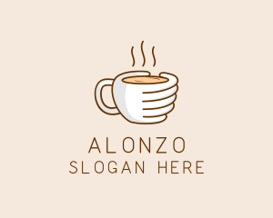 Hand Coffee Cup  logo design