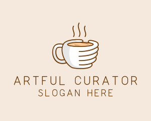 Hand Coffee Cup  logo design