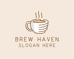 Coffeehouse - Hand Coffee Cup logo design