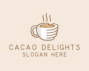 Hand Coffee Cup  logo design