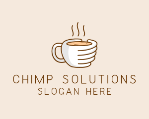 Hand Coffee Cup  logo design