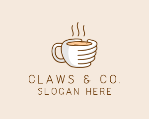 Hand Coffee Cup  logo design