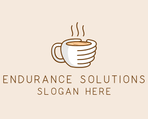 Hand Coffee Cup  logo design