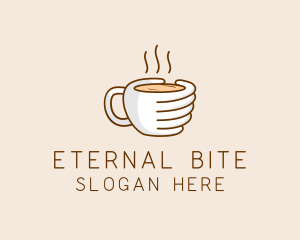 Hand Coffee Cup  logo design