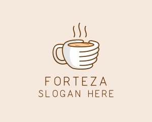 Hand Coffee Cup  logo design