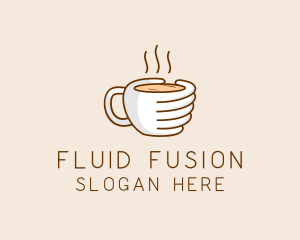 Hand Coffee Cup  logo design