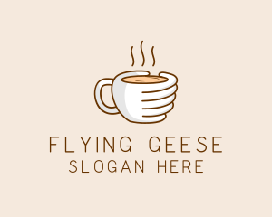 Hand Coffee Cup  logo design