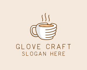 Gloves - Hand Coffee Cup logo design