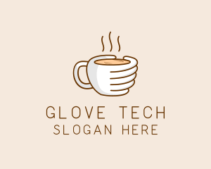 Glove - Hand Coffee Cup logo design