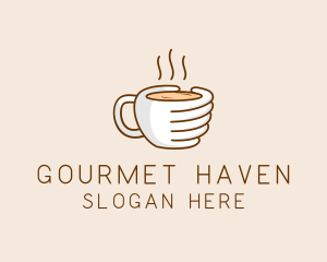 Hand Coffee Cup  logo design