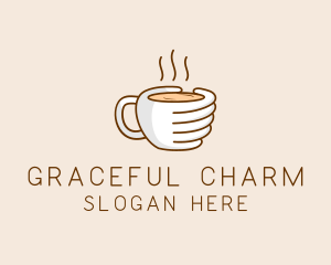 Hand Coffee Cup  logo design