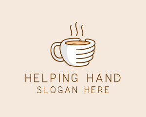 Hand - Hand Coffee Cup logo design