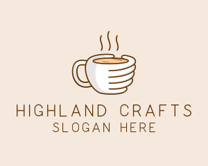 Hand Coffee Cup  logo design