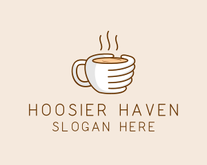 Hand Coffee Cup  logo design