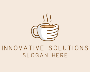 Hand Coffee Cup  logo design