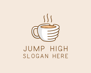 Hand Coffee Cup  logo design