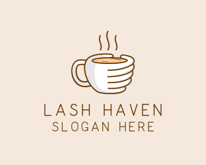 Hand Coffee Cup  logo design