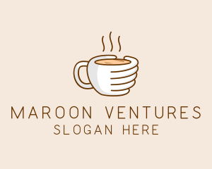 Hand Coffee Cup  logo design