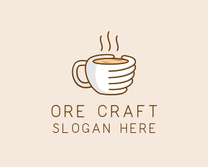 Hand Coffee Cup  logo design