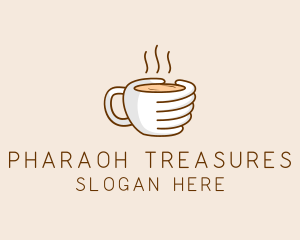 Hand Coffee Cup  logo design